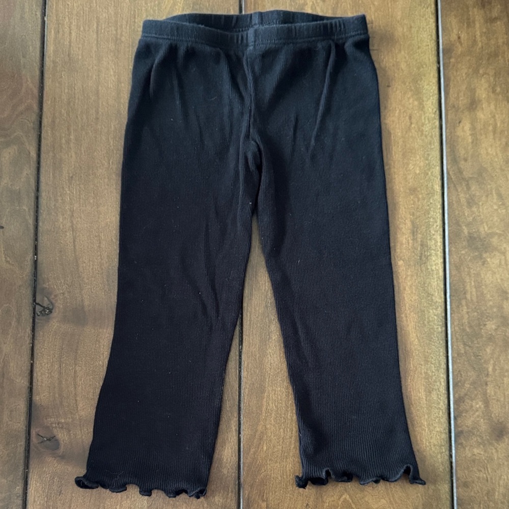 Children’s Place Black Ruffle Leggings - 2T